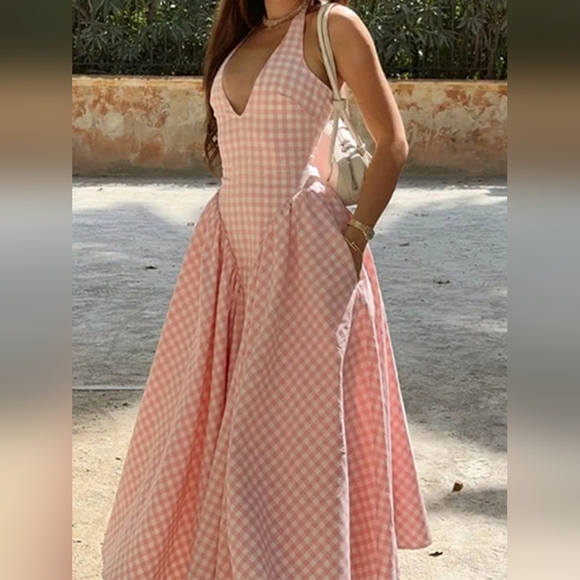 Pink and White Checkered Dress - Picture 8 of 8